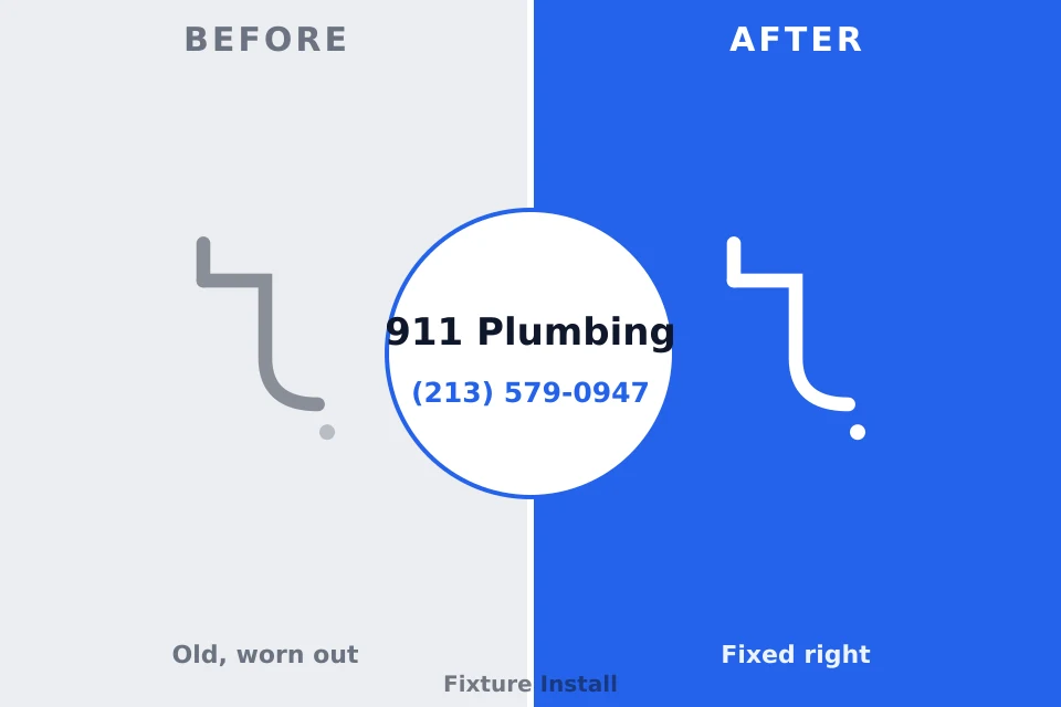 Before and after: plumbing repair East York, PA